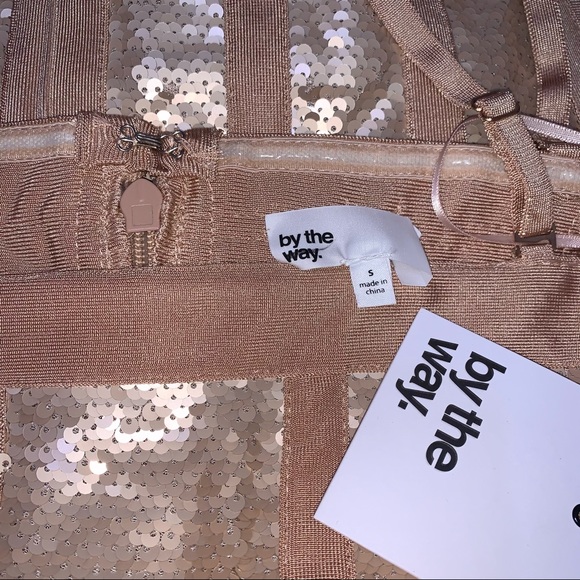 by the way. Shaya Sequin Bandage Dress in Nude - Picture 6 of 6